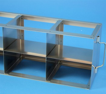 EPPi 80 Schrankgestell 5x2 Fächer für 10 Kryoboxen bis 133x133x80 mm Klappgriff, offene Bauform
