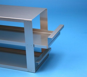 EPPi 95+96 Schrankeinschub 3x2 Fächer für 6 Kryoboxen bis 133x133x97 mm, Griffkante, offene Bauform
