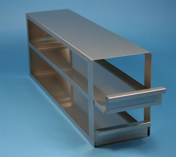 EPPi 95+96 Schrankeinschub 4x2 Fächer für 8 Kryoboxen bis 133x133x97 mm, Griffkante, offene Bauform