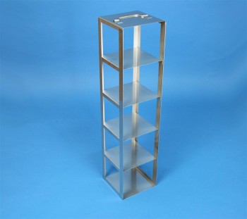 CellBox Maxi Truhengestell für 5 Kryoboxen bis 148x148x128 mm Klappgriff, Edelstahl