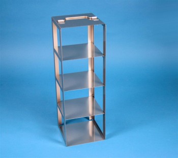 CellBox Mini Truhengestell für 4 Kryoboxen bis 122x122x128 mm Klappgriff, Edelstahl