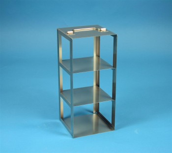 EPPi 105 Truhengestell für 3 Kryoboxen bis 133x133x105 mm Klappgriff, Edelstahl