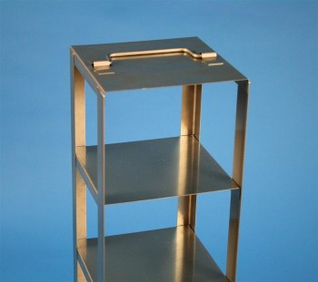 EPPi 122+128 Truhengestell für 2 Kryoboxen bis 133x133x128 mm Klappgriff, Edelstahl