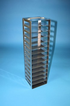 EPPi 32 Truhengestell für 14 Kryoboxen bis 133x133x32 mm Klappgriff, Edelstahl