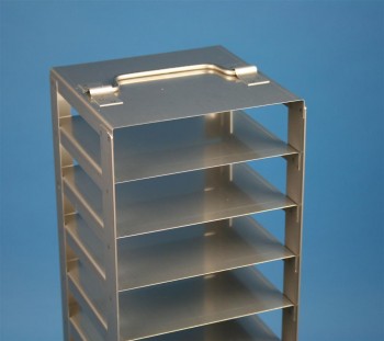 EPPi 37 Truhengestell für 12 Kryoboxen bis 133x133x37 mm Klappgriff, Edelstahl