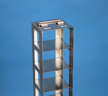 NANU 50 Truhengestell für 7 Kryoboxen bis 76x76x53 mm Klappgriff, Edelstahl