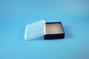 EPPi 45 Kryobox (PP) 10x10 Löcher, violett, Höhe 45-53 mm variabel