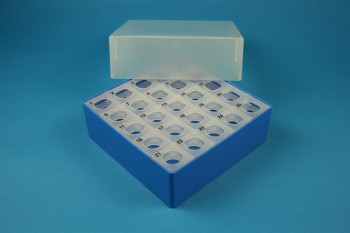 EPPi 67 Kryobox (PP) 5x5 Löcher, blau, Höhe 67 mm fix