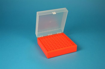 Victor 57 Kryobox (PP) 10x10 Fächer, neon-orange, Höhe 57 mm fix