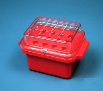 Isotherm Mini Cooler 0°C für 12 Röhrchen von 0,5 ml bis 2,0 ml rot