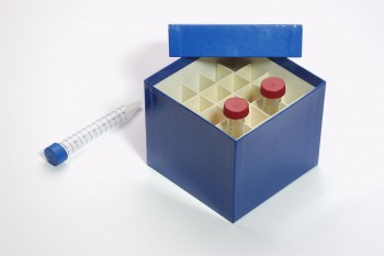 CellBox Mini Kryobox (Karton standard) 5x5 Fächer, blau, Höhe 128 mm