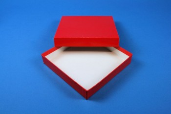 ALPHA 25 Kryobox (Karton spezial) ohne Facheinteilung, rot, Höhe 25 mm