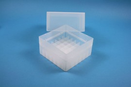 EPPi Kryobox 122 / 7x7 Fächer, transparent, Höhe 122 mm fix
