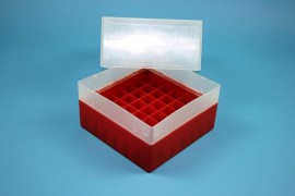 EPPi Kryobox 122 / 7x7 Fächer, rot, Höhe 122 mm fix