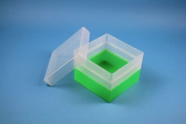 EPPi 105 Kryobox (PP) ohne Facheinteilung, neon-grün, Höhe 105 mm fix