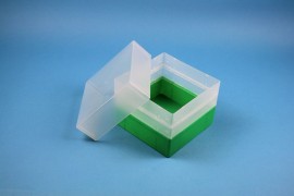 EPPi 128 Kryobox (PP) ohne Facheinteilung, grün, Höhe 128 mm fix