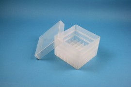 EPPi Kryobox 105 / 7x7 Fächer, transparent, Höhe 105 mm fix