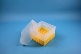 EPPi Kryobox 128 / 7x7 Fächer, gelb, Höhe 128 mm fix