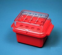 Isotherm Mini Cooler 0°C für 12 Röhrchen von 0,5 ml bis 2,0 ml rot