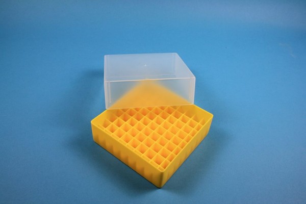 EPPi 75 Kryobox (PP) 9x9 Fächer, gelb, Höhe 75 mm fix