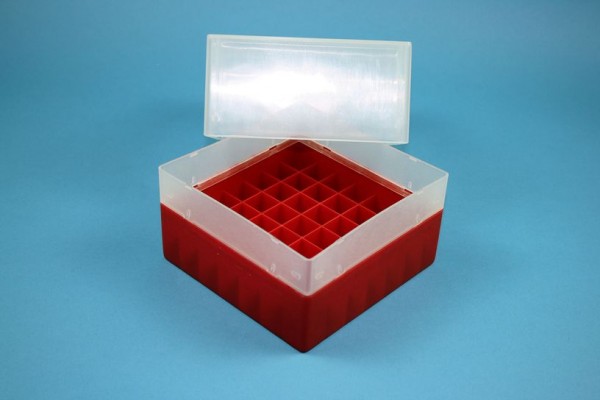 EPPi Kryobox 122 / 7x7 Fächer, rot, Höhe 122 mm fix