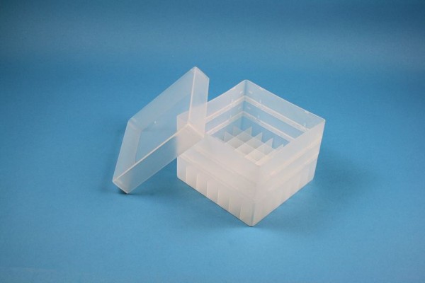 EPPi Kryobox 105 / 7x7 Fächer, transparent, Höhe 105 mm fix