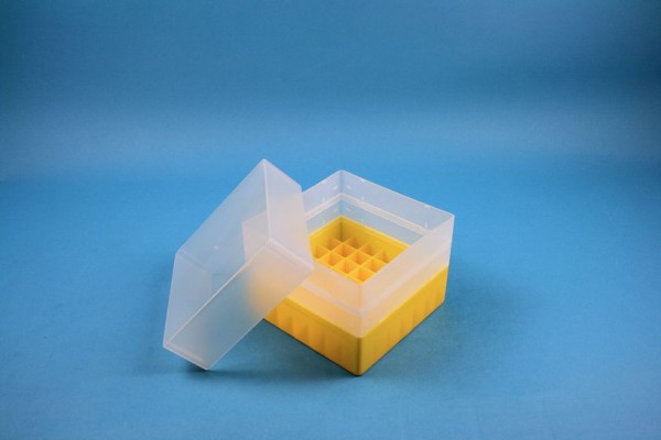 EPPi Kryobox 128 / 7x7 Fächer, gelb, Höhe 128 mm fix