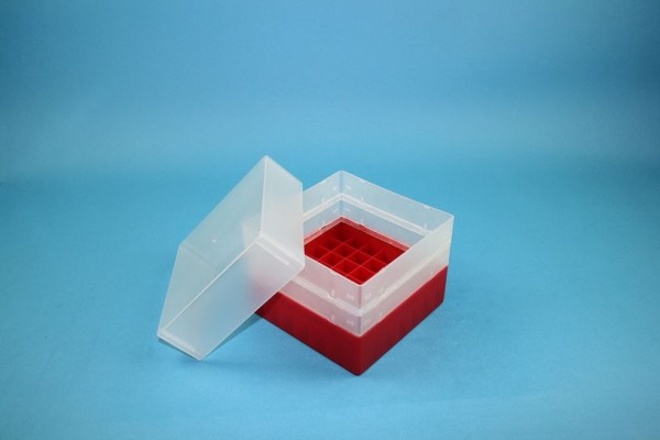 EPPi Kryobox 128 / 7x7 Fächer, rot, Höhe 128 mm fix