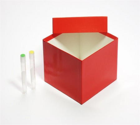 ALPHA Kryobox 110 / 1x1 Fächer, rot, Höhe 110 mm