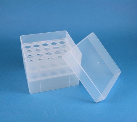 EPPi Kryobox 105 / 5x5 Löcher, transparent, Höhe 105 mm fix