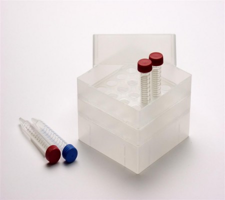 EPPi Kryobox 128 / 5x5 Löcher, transparent, Höhe 128 mm fix
