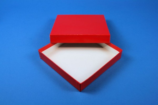 ALPHA 25 Kryobox (Karton spezial) ohne Facheinteilung, rot, Höhe 25 mm