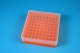EPPi 50 Kryobox (PP) 9x9 Fächer, neon-orange, Höhe 52 mm fix