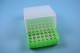 EPPi Kryobox 95 / 7x7 Löcher, neon-grün, Höhe 95 mm fix
