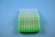 EPPi 50 Kryobox (PP) 8x8 Löcher, neon-grün, Höhe 52 mm fix