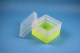 EPPi 96 Kryobox (PP) ohne Facheinteilung, neon-gelb, Höhe 96-106 mm variabel
