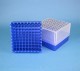 EPPi 95 Kryobox (PP) 9x9 Fächer, neon-blau, Höhe 95 mm fix
