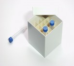 CellBox Mini Kryobox (Karton spezial) 5x5 Fächer, weiss, Höhe 128 mm
