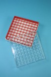 Kryo 81 Kryobox (PC) 9x9 Fächer, rot, Höhe 52 mm fix