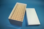 CellBox Maxi lang Kryobox (Karton standard) 6x12 Fächer, weiss, Höhe 128 mm