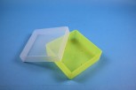 EPPi 45 Kryobox (PP) ohne Facheinteilung, neon-gelb, Höhe 45-53 mm variabel