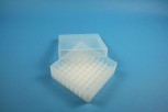 EPPi Kryobox 45 / 9x9 Fächer, transparent, Höhe 45-53 mm variabel