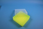 EPPi Kryobox 45 / 9x9 Fächer, neon-gelb, Höhe 45-53 mm variabel