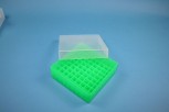 EPPi Kryobox 45 / 9x9 Fächer, neon-grün, Höhe 45-53 mm variabel