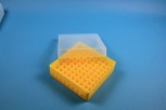 EPPi Kryobox 45 / 9x9 Fächer, gelb, Höhe 45-53 mm variabel