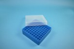 EPPi 50 Kryobox (PP) 9x9 Fächer, blau, Höhe 52 mm fix