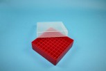 EPPi Kryobox 45 / 9x9 Fächer, rot, Höhe 45-53 mm variabel