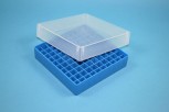 EPPi 37 Kryobox (PP) 10x10 Fächer, blau, Höhe 37 mm fix