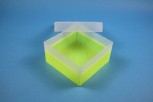 EPPi 70 Kryobox (PP) ohne Facheinteilung, neon-gelb, Höhe 70-80 mm variabel