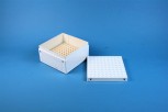 FOX 75 Kryobox (Karton spezial) 10x10 Fächer, weiß, Höhe 75 mm